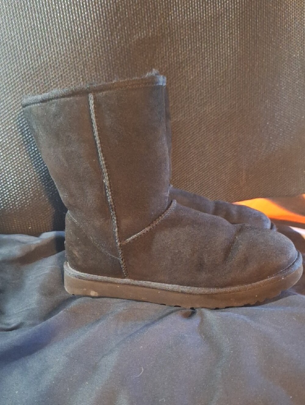 UGG Short Suede Boots in Black